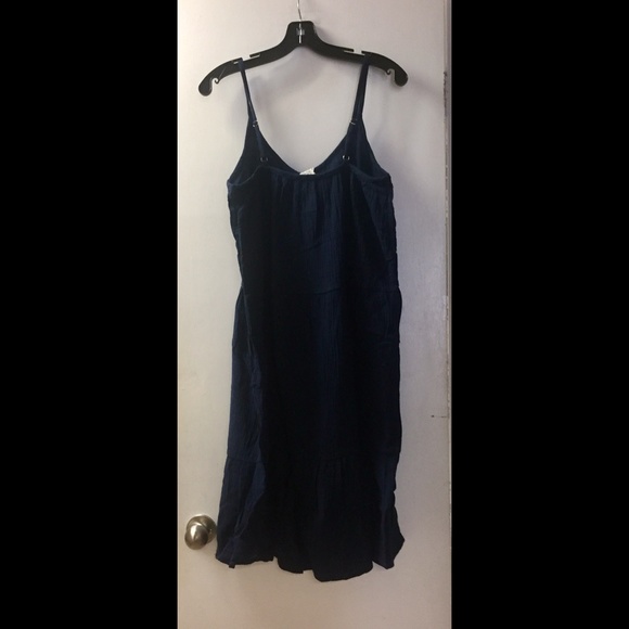 🌟 Navy Tiered Bubble Gauze Dress - Picture 3 of 4